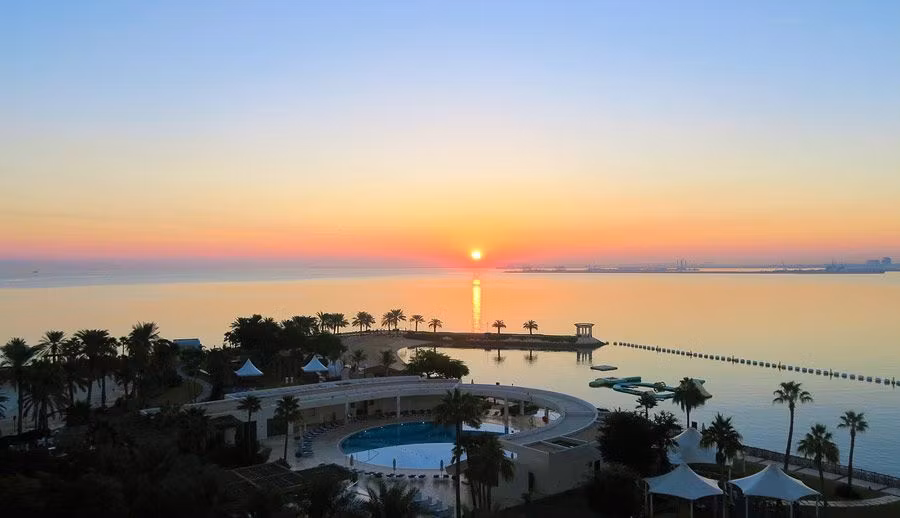 doha, atardecer, escala en doha