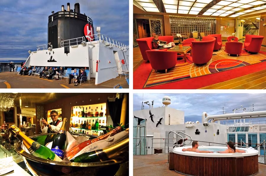 interior del crucero hurtigruten de noruega