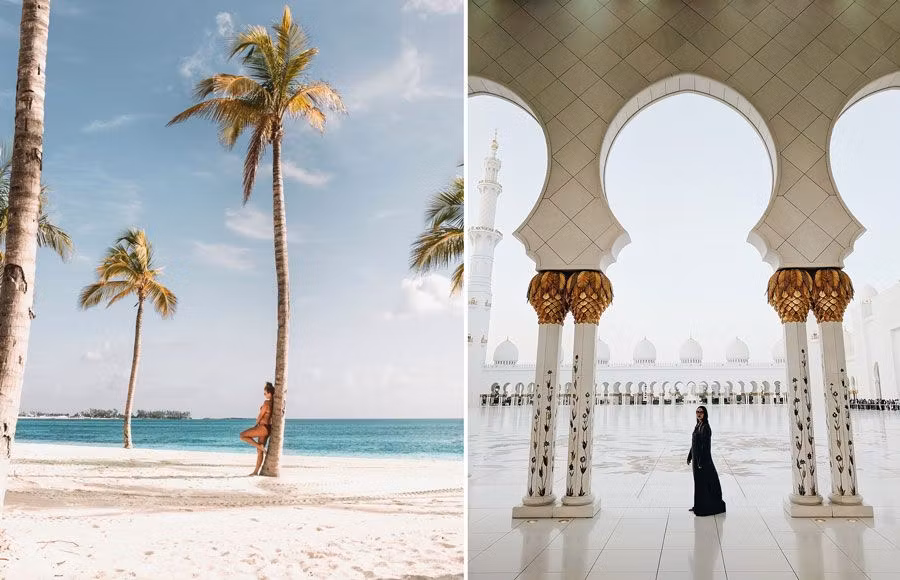 viajar sola bahamas y abu dhabi