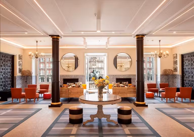 salon de columnas, hotel plaza mayor madrid