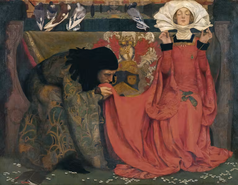 ‘El pálido semblante del amor verdadero’, 1899, Eleanor Fortescue-Brickdale. © Musée d’Orsay, Dist. GrandPalaisRmn / Sophie Crépy