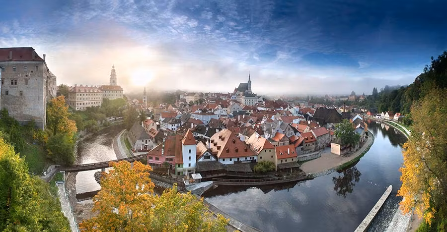 Panorámica de Český Krumlov.