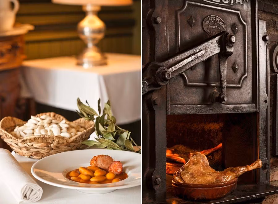 Cordero y judiones en Casa Duque (Segovia).