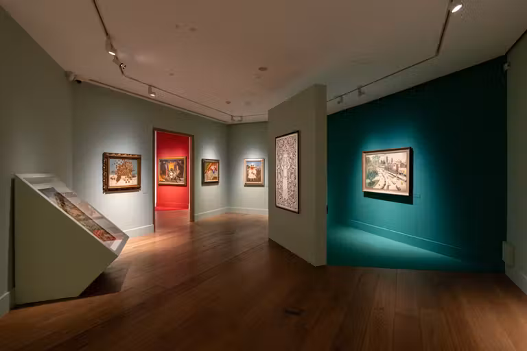 Sala de la exposición de sobre arte moderno mexicano de la Fundación Blastein.