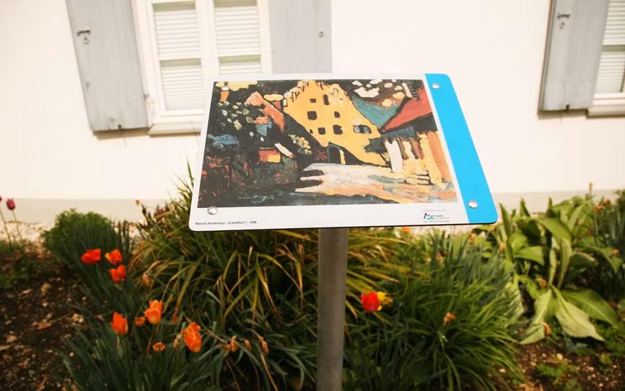 Paneles con obras de Gabriele munter en murnau