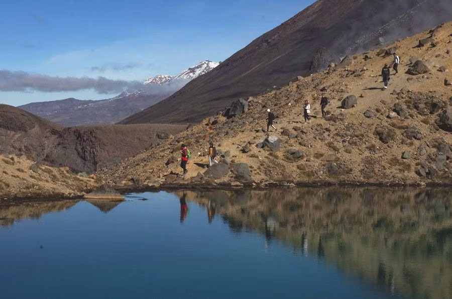 Senderismo en el Parque Nacional Tongariro.