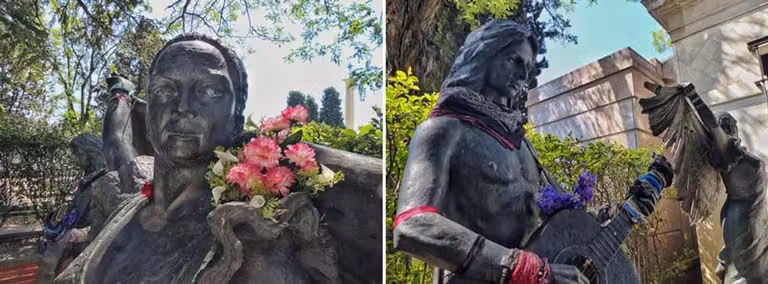 Mausoleo de Lola Flores y de su hijo Antonio en el cementerio de La Almudena.
