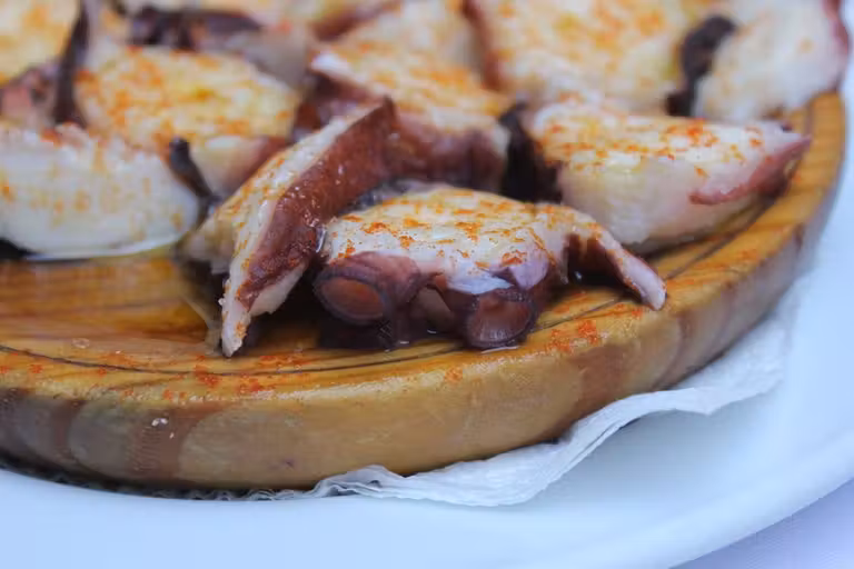 pulpo en camino santiago, gastronomia galicia