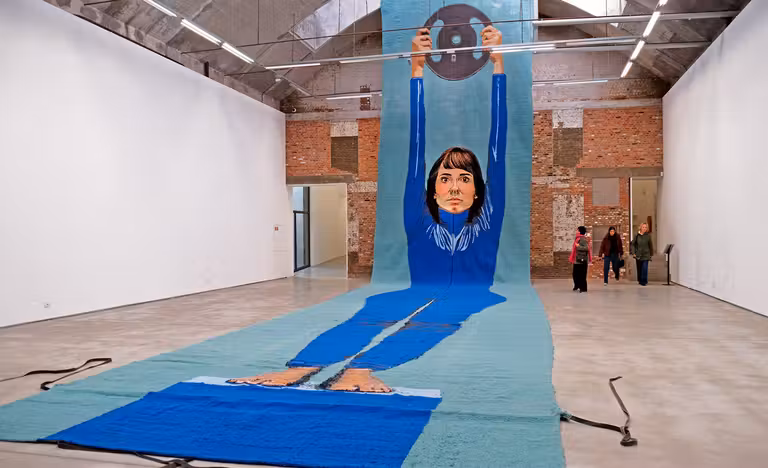 Tapiz de Elen Braga, en Vanhaerents Art Collection. © Pedro Grifol