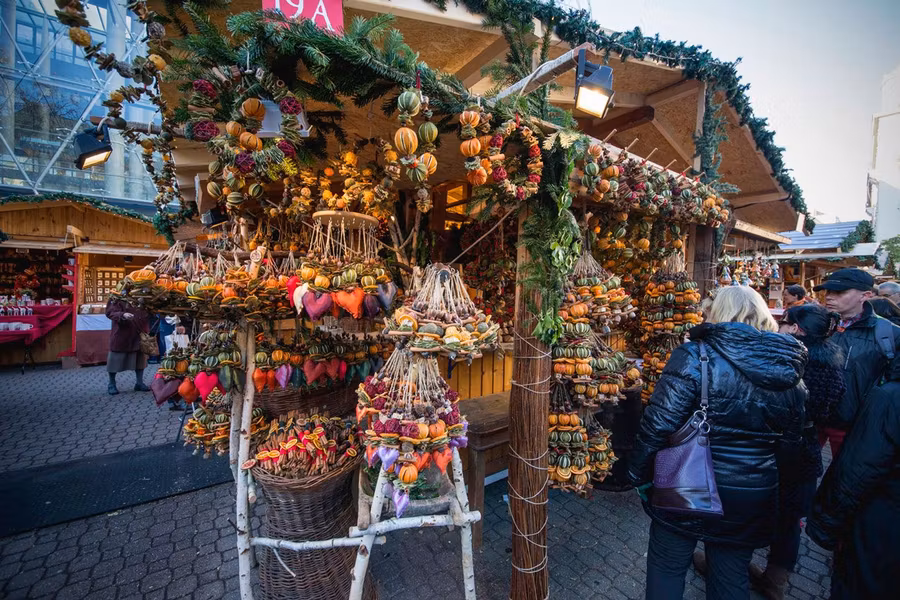 Puesto del mercadillo de Navidad de Budapest