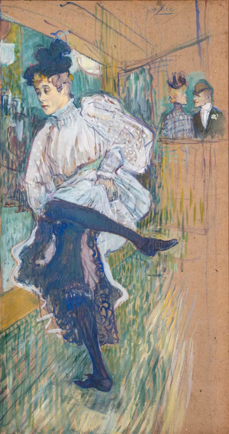 “Jane Avril bailando”, Henri de Toulouse-Lautrec.