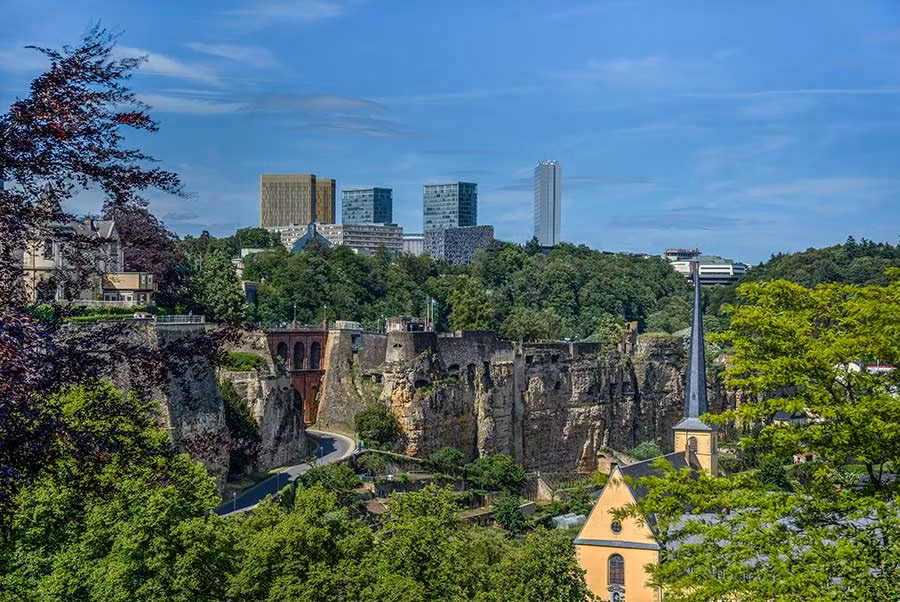 vistas desde grund planes en luxemburgo
