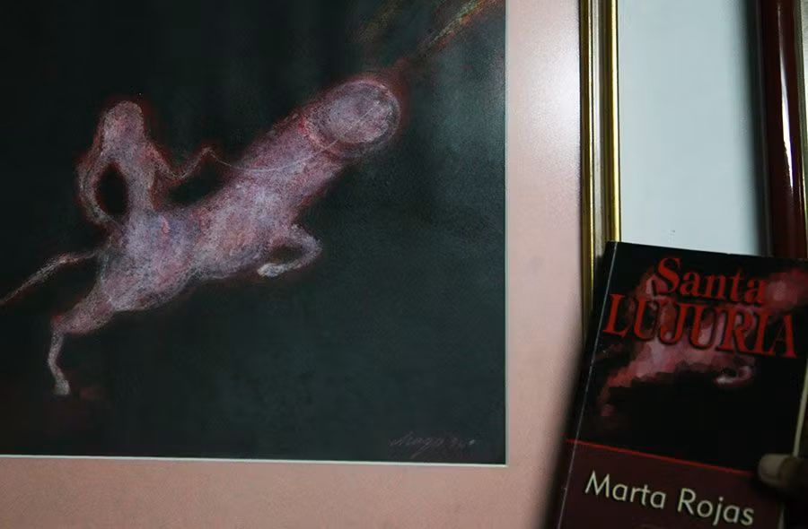 Libro y pintura de Marta Rojas