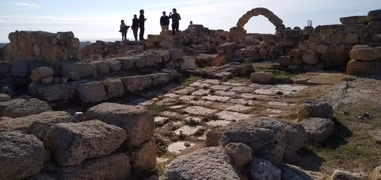 Yacimiento arqueológico de Esbus, en el Camino de Egeria.