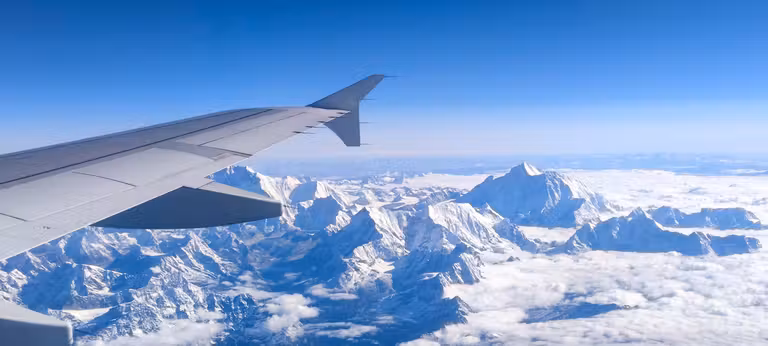 Impresionantes vistas desde el avión.