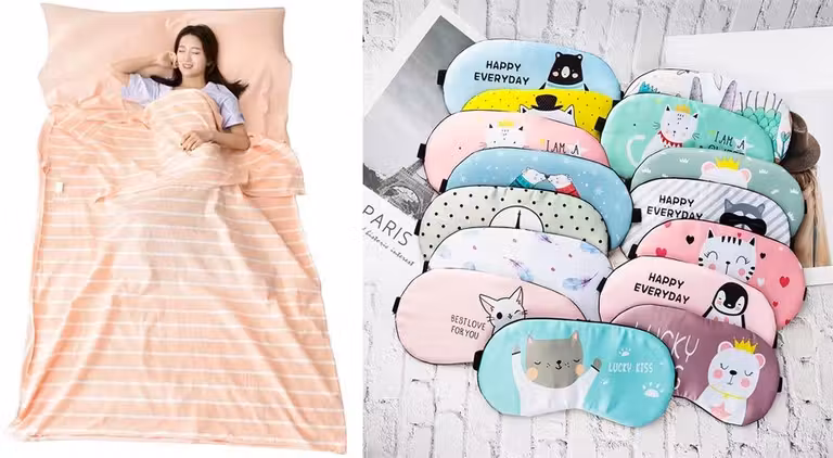 Saco sábana y antifaces.