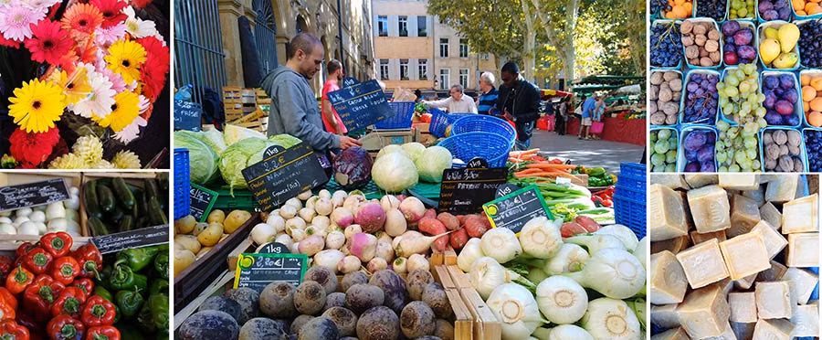 Frutas, flores, artesanía y jabones se pueden adquirir en los mercados de la ciudad.