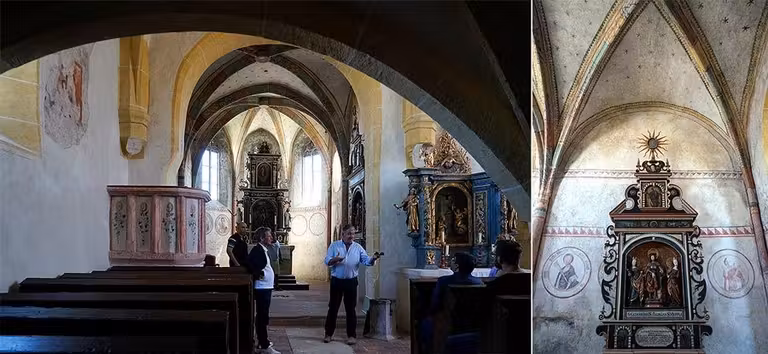 Interior de la iglesia de los pescadores en Rust.