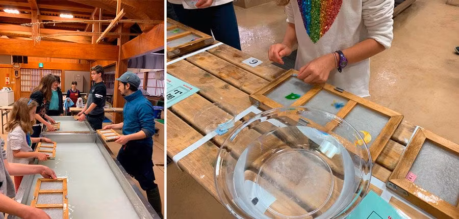 elaboración de papel japonés