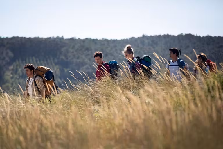 escena camino de santiago en tres caminos