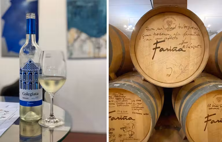 Vino y barricas de las Bodegas Farina en la DO Toro
