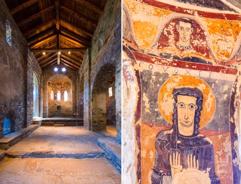 Frescos de la iglesia de Sant Vicenç, en Estamariu.