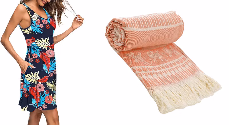 Vestido estampado toalla-pareo