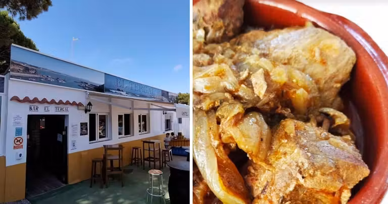 Bar Tergal y tapa de atún encebollado, un restaurante donde comer bien en Conil