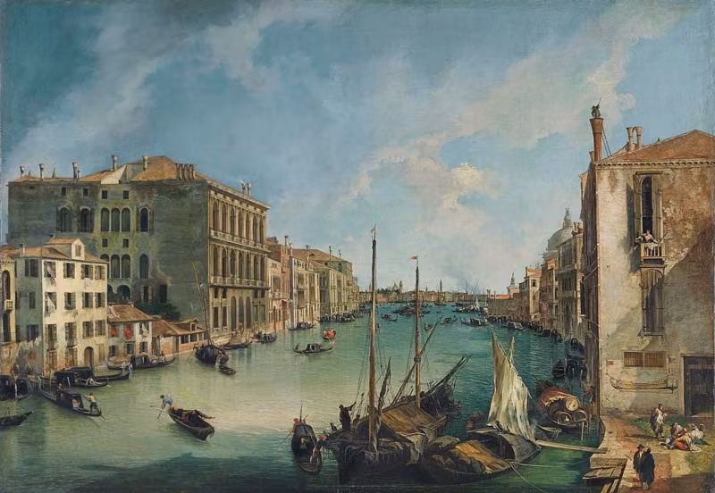 ‘El Gran Canal desde San Vío’, Venecia de Canaletto