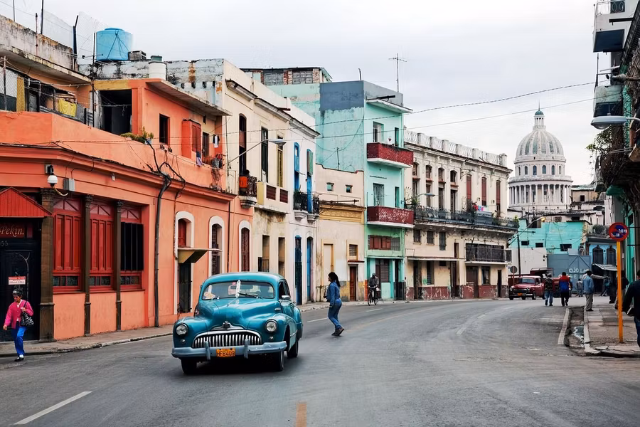 Fachadas de colores de La Habana