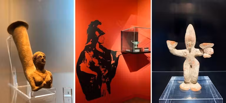 tres piezas expuestas en el museo coleccion bridge de wow oporto