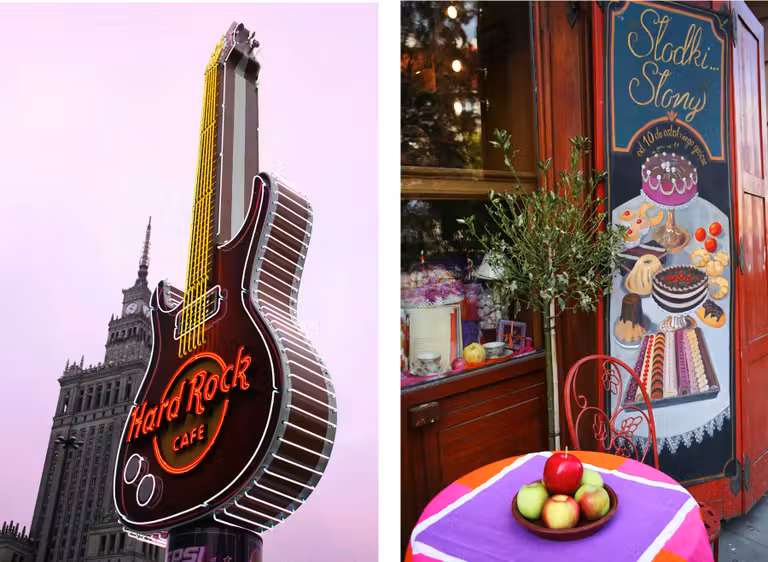 Hard Rock Café y Tetería en Varsovia