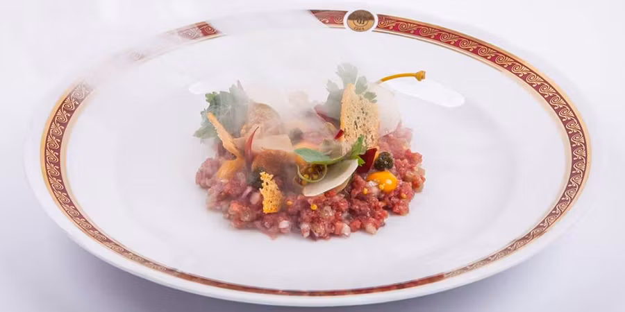 Tartar de carne ahumada