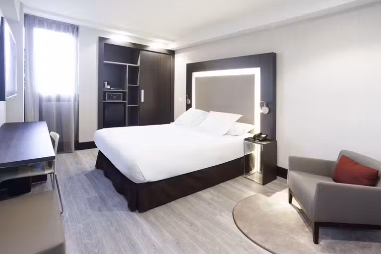 Habitación del Novotel Madrid Center negocios y turismo familiar