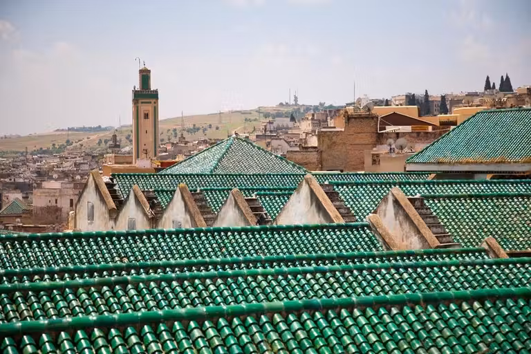 panoramica de los tejados de fez en marruecos