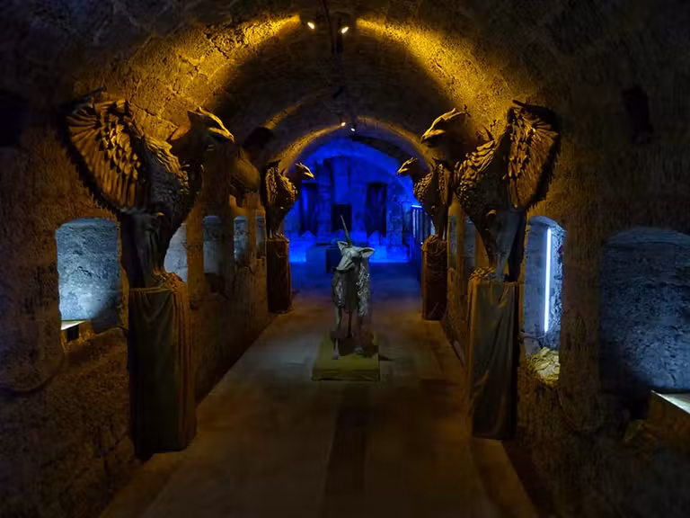 Interior del castillo de Trigueros del Valle