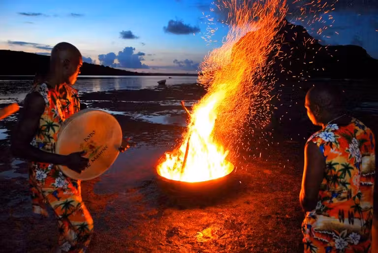 Fiesta en la playa en Isla Mauricio.