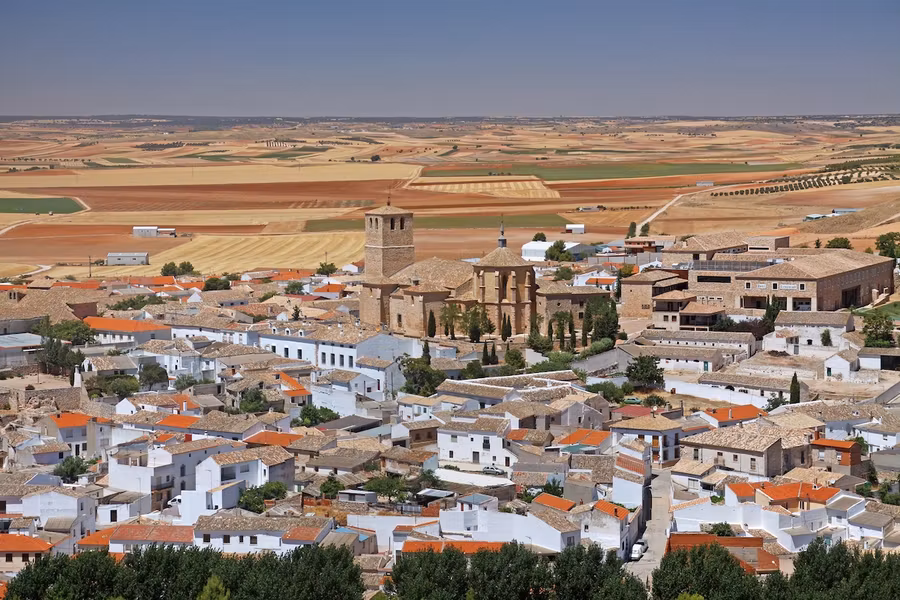 Panorámica de Belmonte, en la Cañada Rural Conquense.