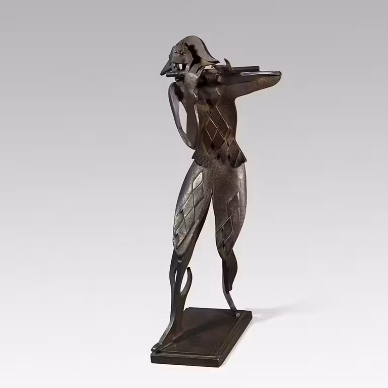 Petit Arlequin a la flute de Pablo Gargallo en feria arte tefaf