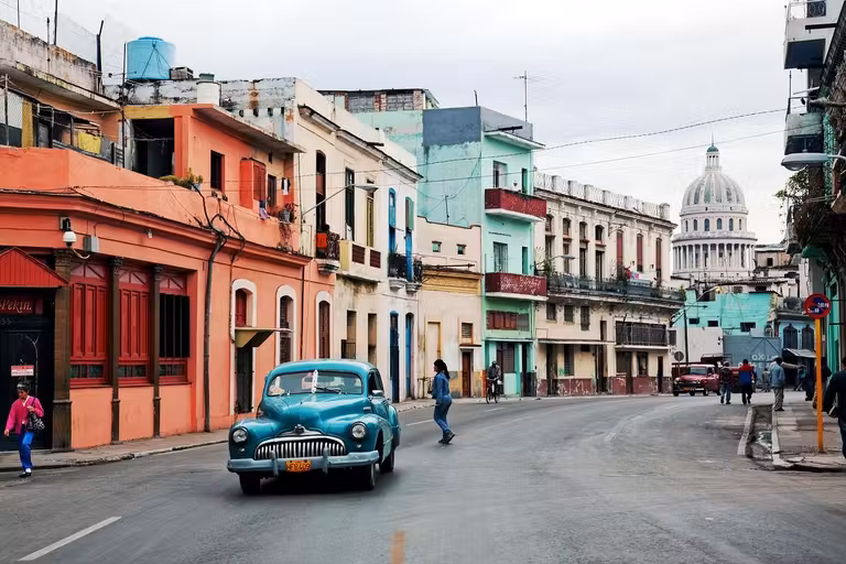 Fachadas de colores de La Habana