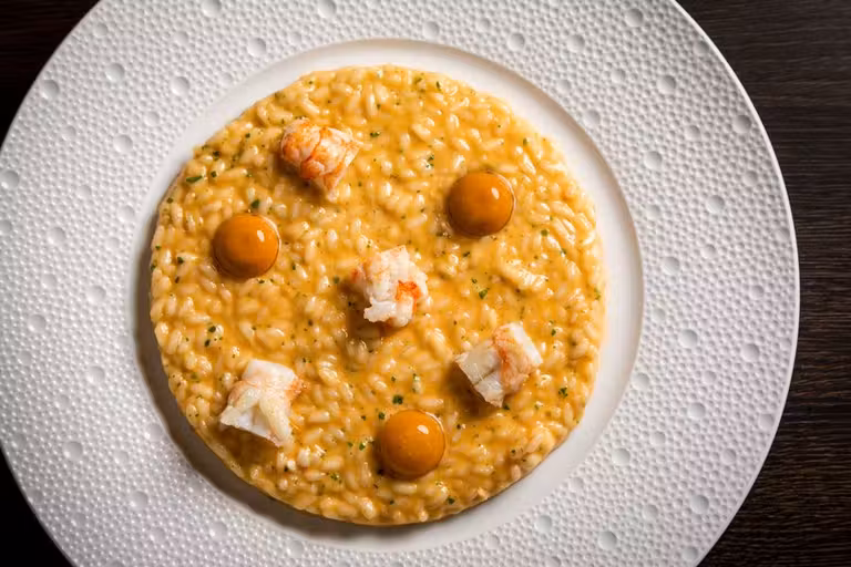 risotto cocinado por el chef del hotel The Gritti Palace