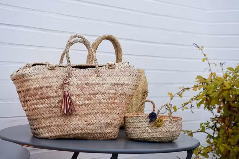 Cestos de empreita en el Centro de Artes e Oficios Carlos Silva e Sousa.