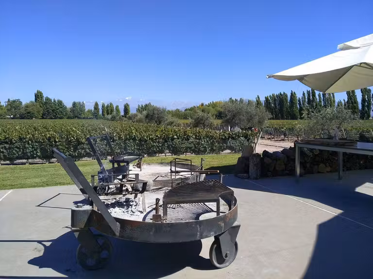 parrillas argentinas en la bodega Casarena