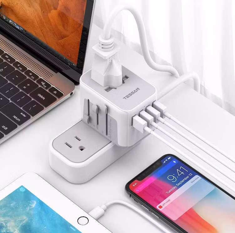 Adaptador de enchufes de clavija plana para República Dominicana