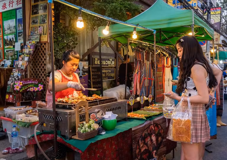 mercado nocturno de Chiang Mai