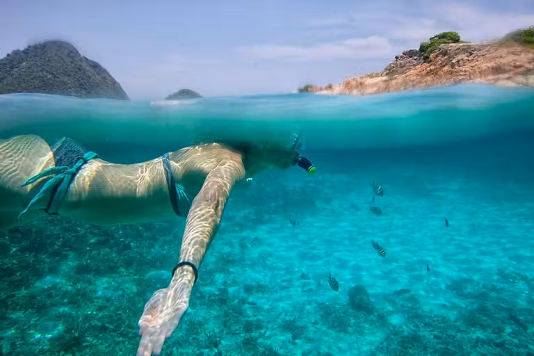 Snorkel en la Isla Perhentian (Malasia).