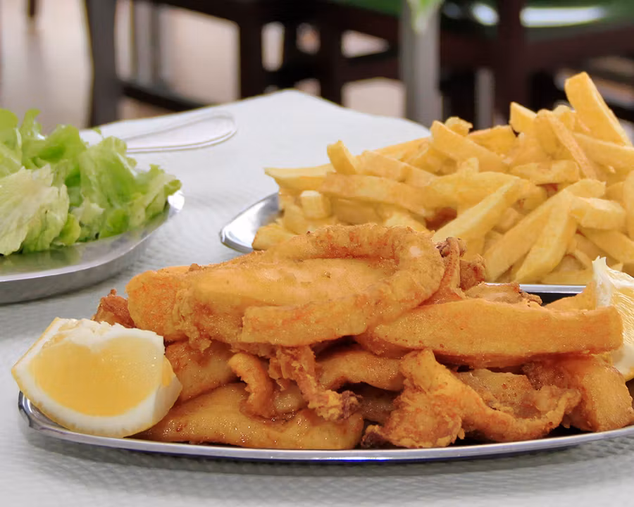 Choco frito de Setubal.