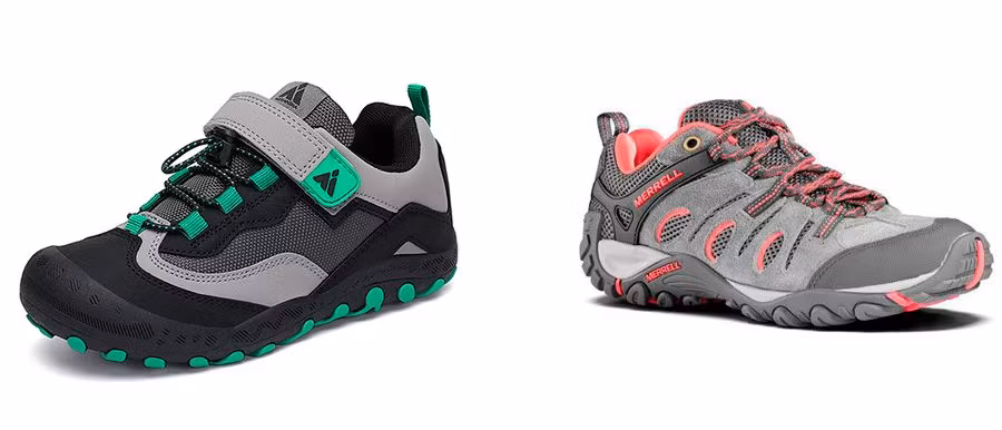 botas para senderismo de niño y de mujer