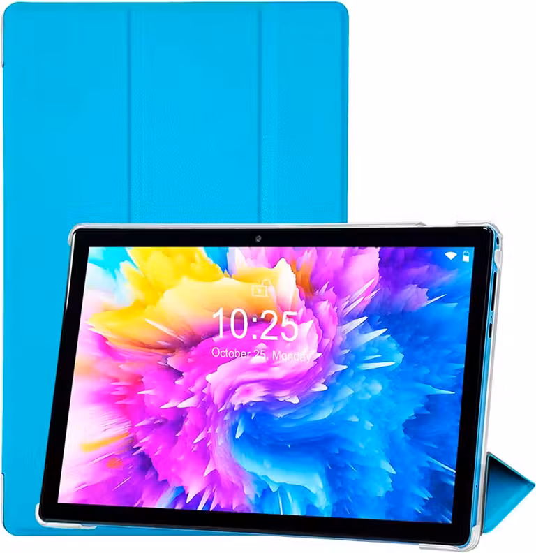 Tablet Android 10 con funda azul