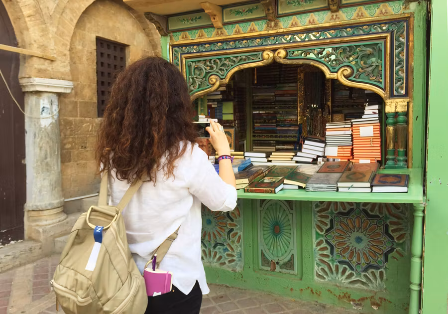 Tienda de libros del zoco de tunez